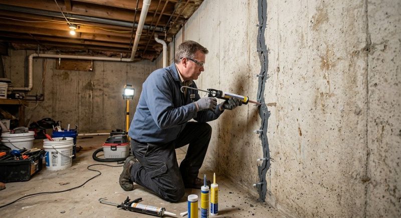 Basement Crack Repair in Salem, NH