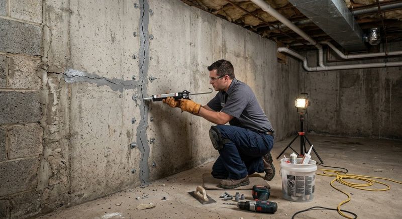 Basement Crack Repair in Salem, NH