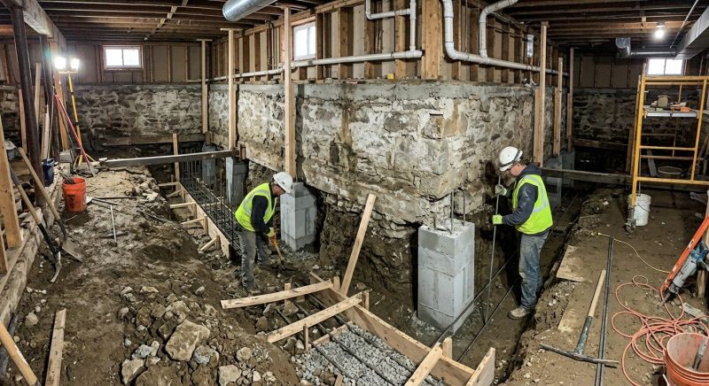 Basement Underpinning in Salem, NH