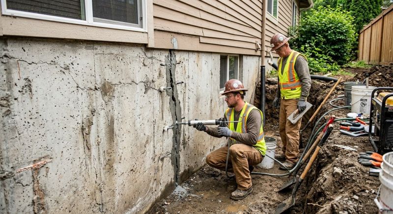 Cracked Foundation Repair in Danvers, MA