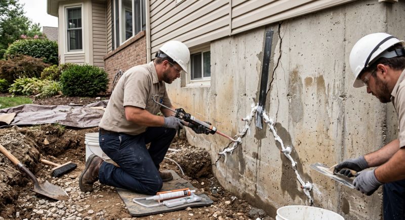 Cracked Foundation Repair in Exeter, NH