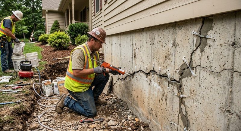 Cracked Foundation Repair in Manchester, NH