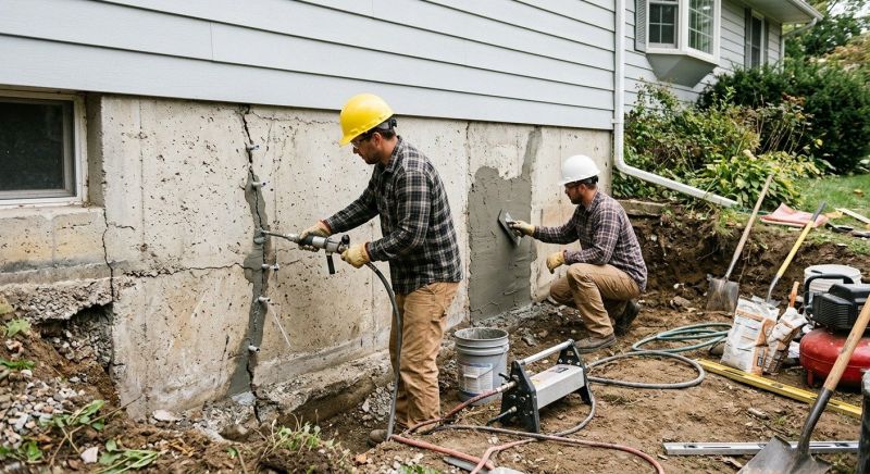 Cracked Foundation Repair in Plaistow, NH