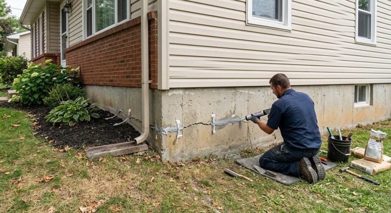 Cracked Foundation Repair in Salisbury, MA