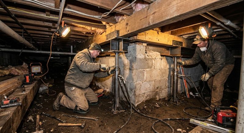 Crawlspace Foundation Repair in Salisbury, MA