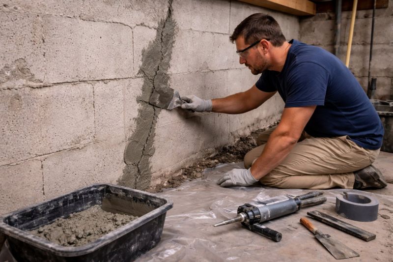 Foundation Crack Repair in Burlington, MA