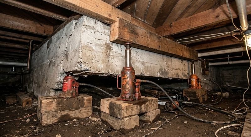 Foundation Jacking in Burlington, MA