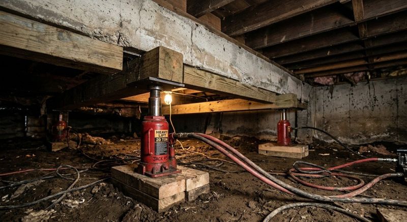 Foundation Jacking in Danville, NH