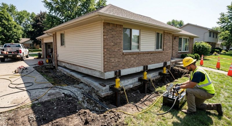 Foundation Lifting in Concord, MA