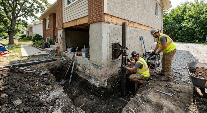 Foundation Pier Repair in Salem, NH