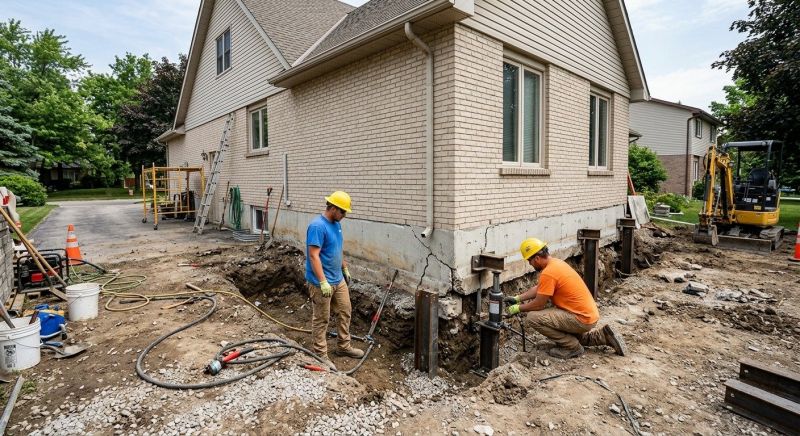 Helical Piers Installation in Salem, NH