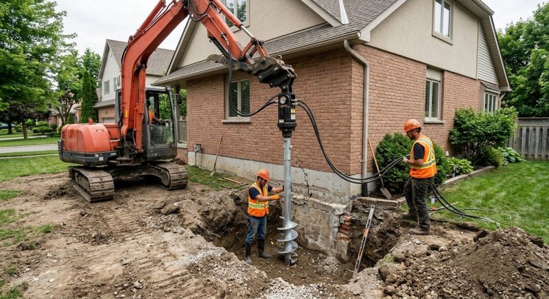 Helical Pile Installation in Salem, NH