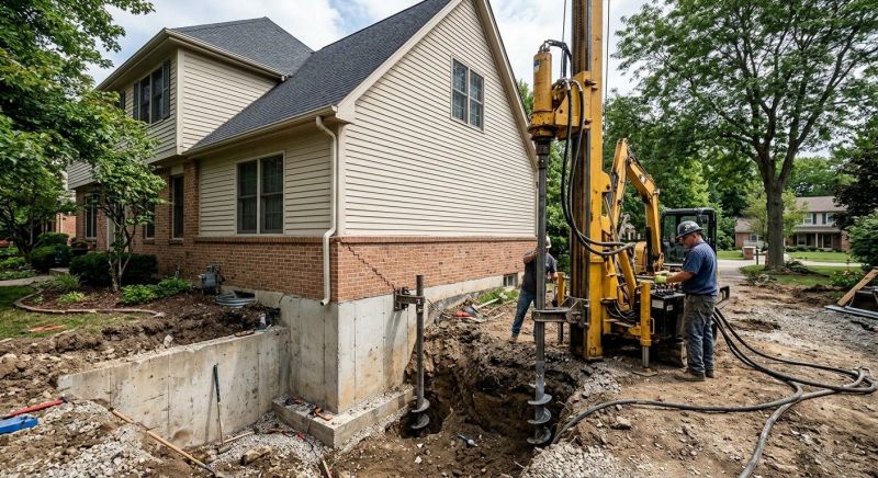 Helical Pile Installation in Salem, NH