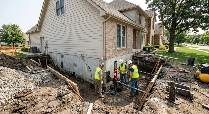 Sinking Foundation Repair in Ayer, MA