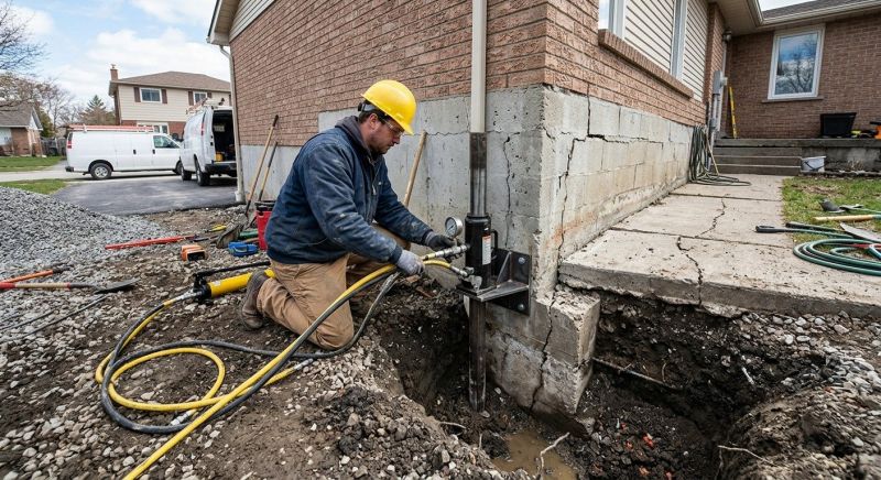 Sinking Foundation Repair in Dunstable, MA