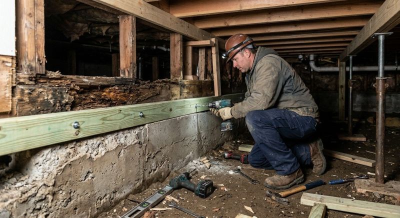 Sinking Foundation Repair in Hampstead, NH