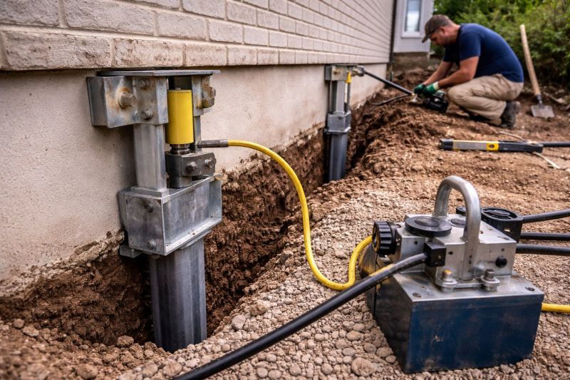 Sinking Foundation Repair in Westford, MA